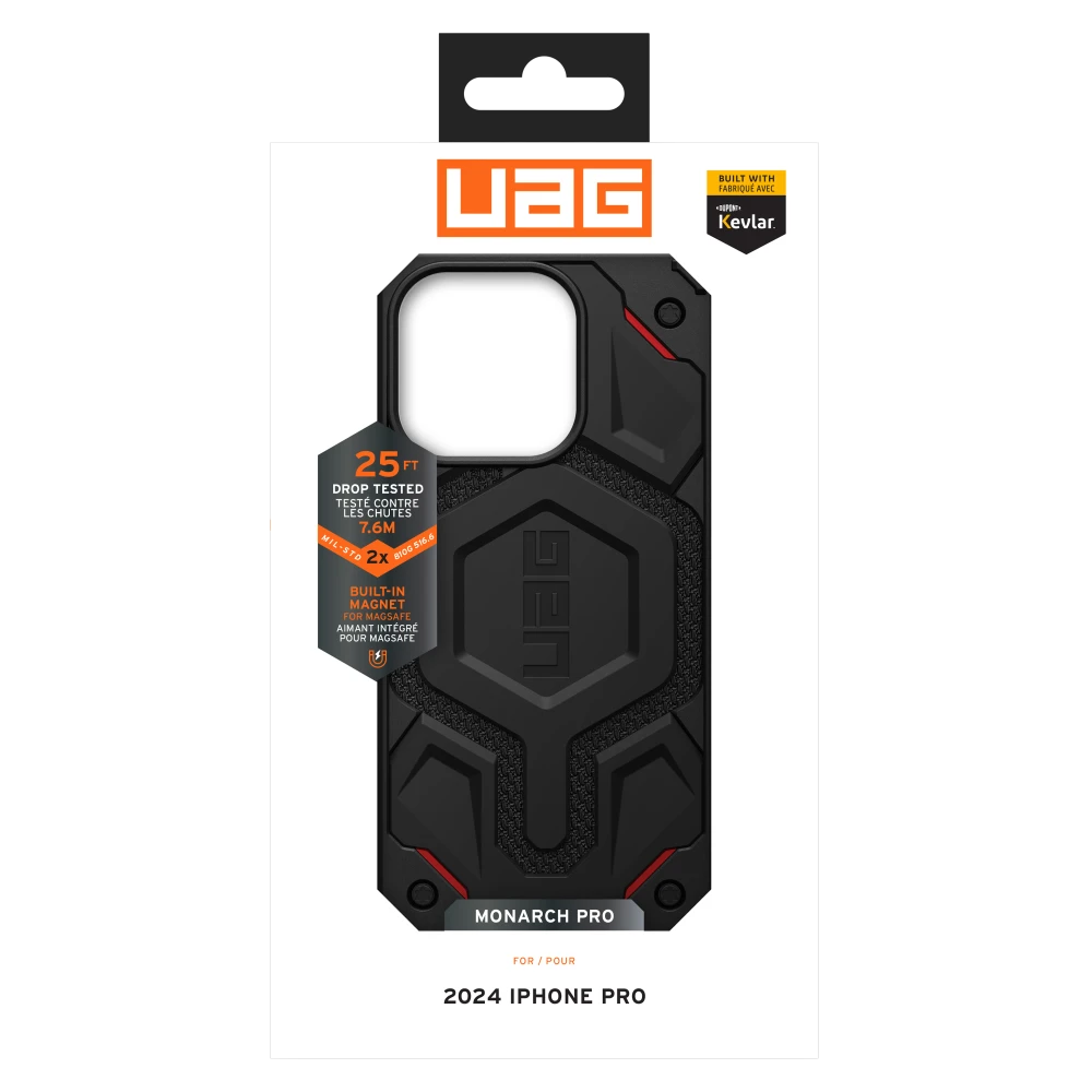 Urban Armor Gear (UAG) - Monarch Pro MagSafe Case for Apple iPhone 16 Pro - Kevlar Black