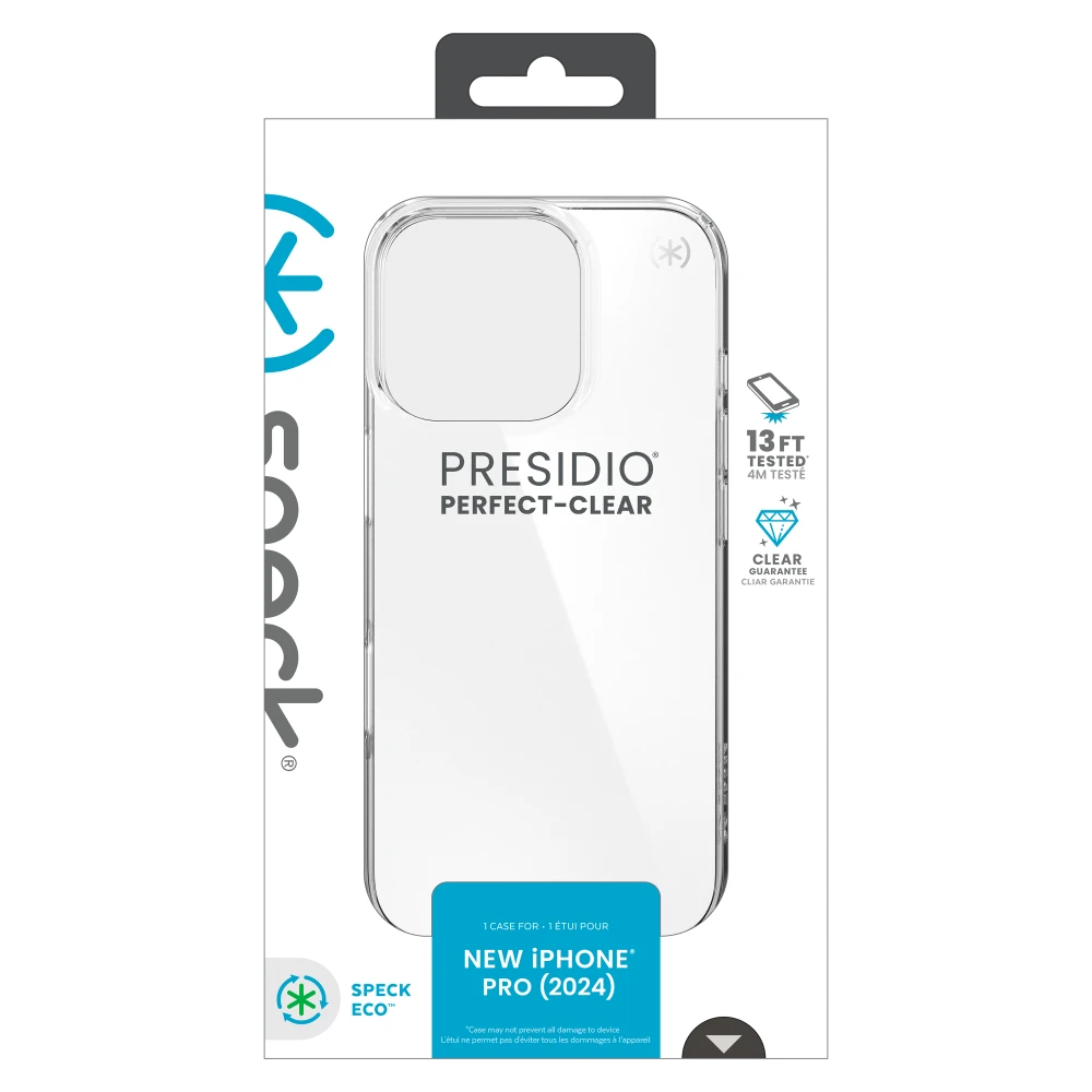 Speck - Presidio Perfect Clear Case for Apple iPhone 16 Pro - Clear