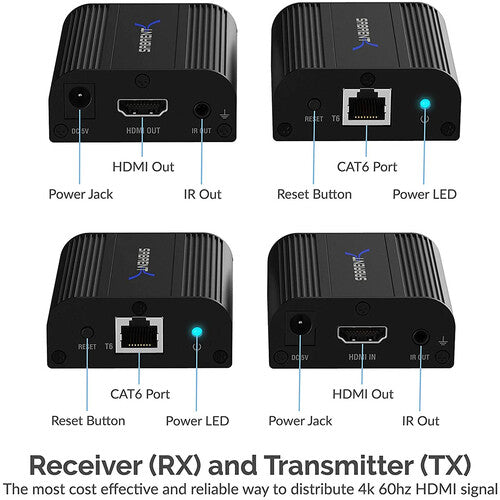 Sabrent 4K HDMI Extender over Cat 6 (200')