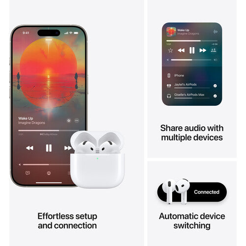 Apple AirPods with Active Noise Cancellation and USB-C Charging Case (4th Generation)