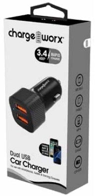 Chargeworx Dual USB Car Charger