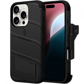 ZIZO BOLT Bundle iPhone 16 Pro Case with Tempered Glass - Black