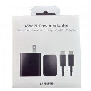 Samsung OEM Kit - 45W Super Fast Charging Wall Charger w/ 3ft USB-C to USB-C Cable