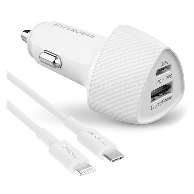 HyperGear SpeedBoost 25-Watt PD Lightning Car Kit