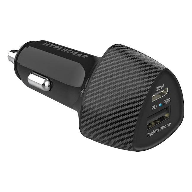 HyperGear SpeedBoost 25-Watt PD Dual-Output Car Charger