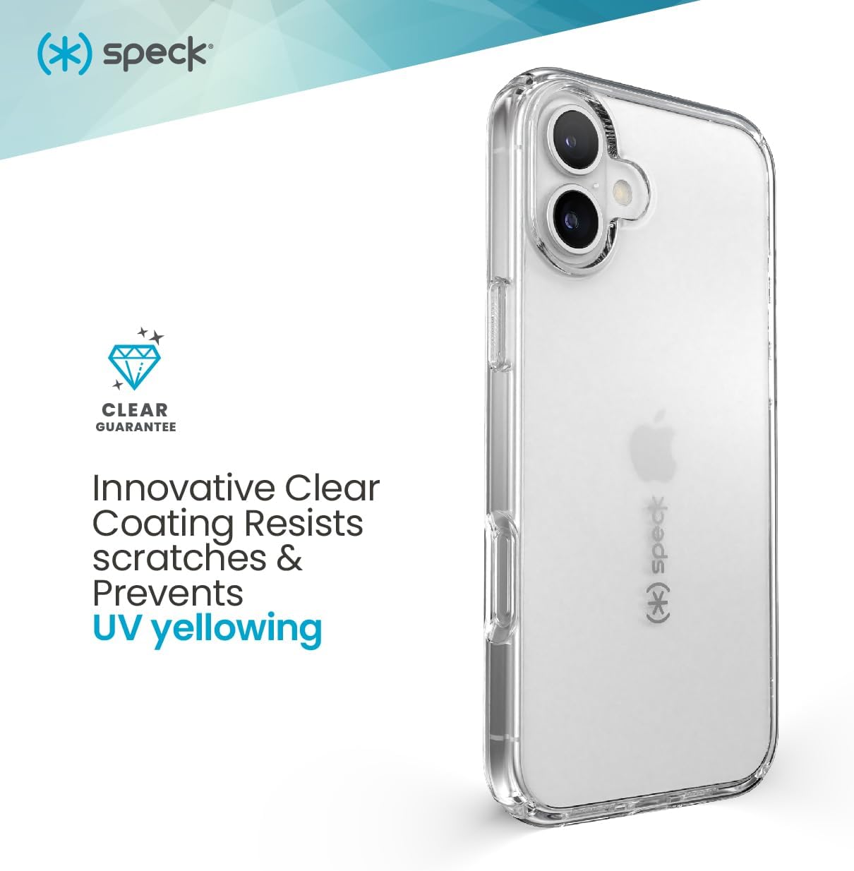 Speck - Gemshell Case for Apple iPhone 16 - Clear