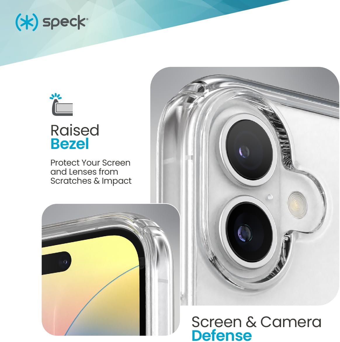 Speck - Gemshell Case for Apple iPhone 16 - Clear