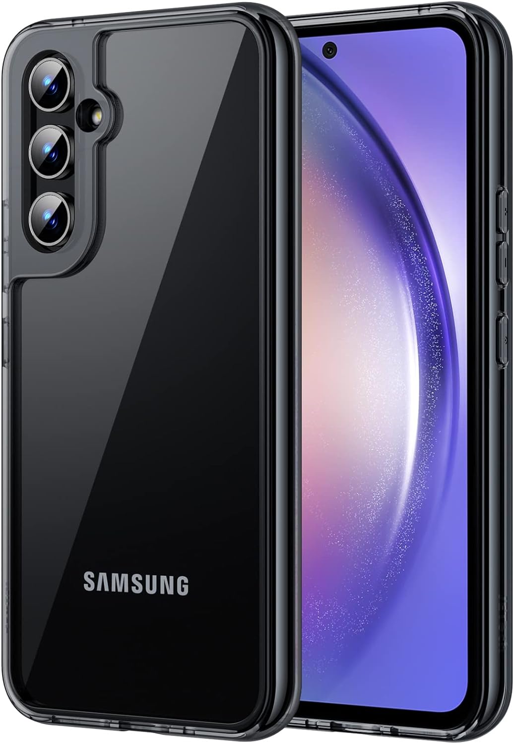 JETech Samsung Galaxy A54 5G 6.4-Inch, Non-Yellowing Shockproof Bumper Protective Phone Cover, Anti-Scratch Hard PC Back (Black)