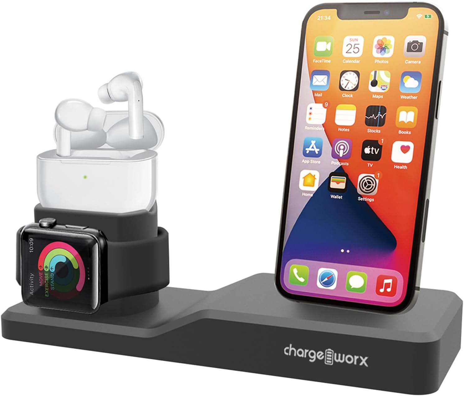 Chargeworx 3-In-1 Silicone Charging Station
