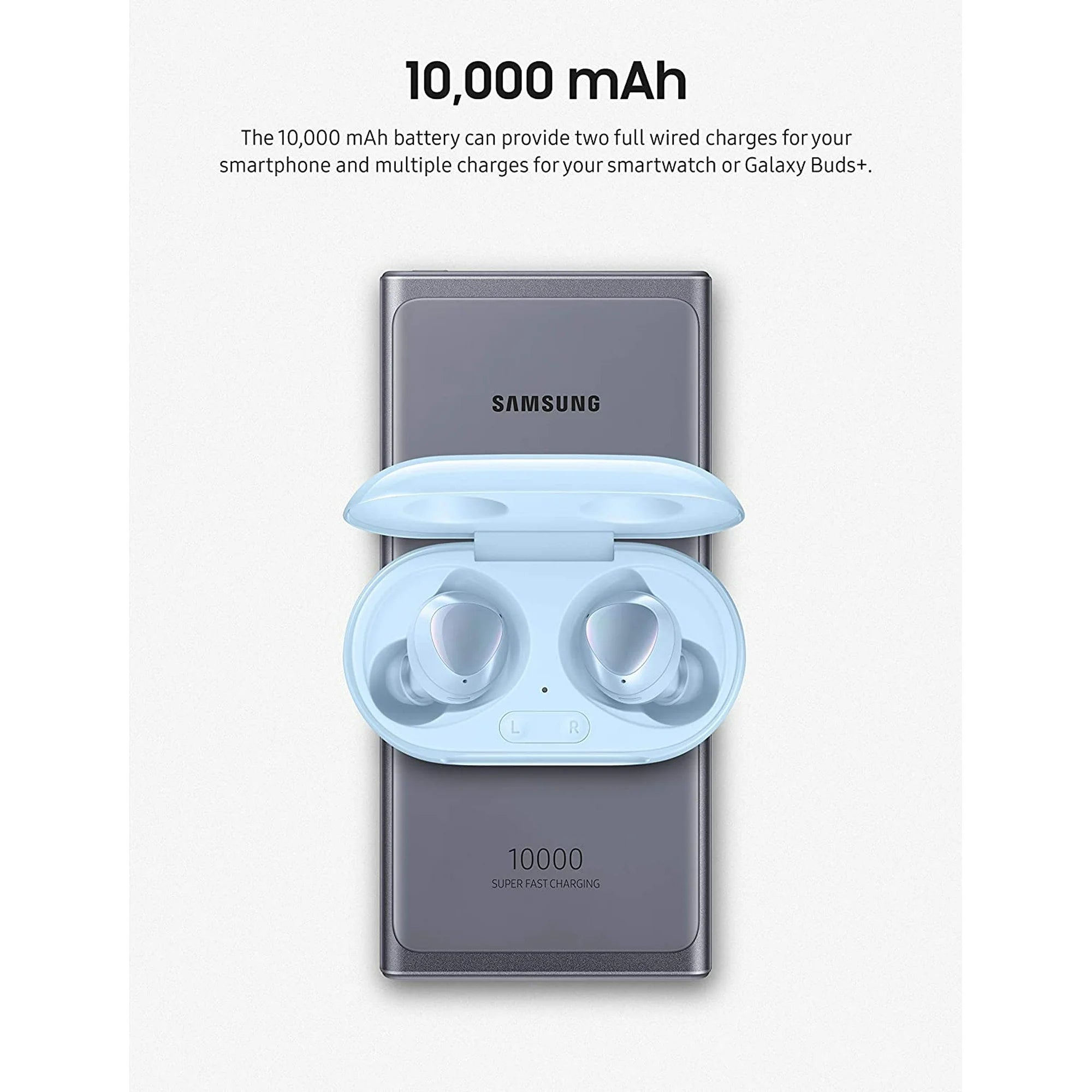 Samsung 10,000mAh Power Bank with Dual USB-C Ports and USB-C Cable