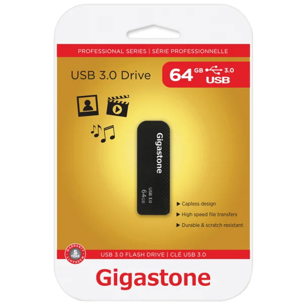 Gigastone® Z30 USB 3.0 Retractable Flash Drive (64 GB)