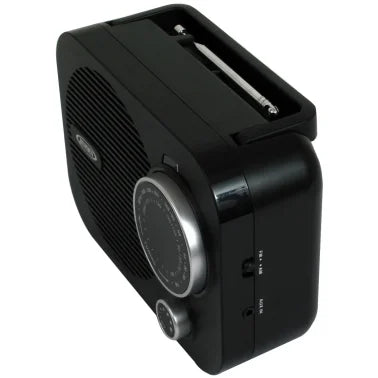 JENSEN® Portable AM/FM Radio with Telescoping Antenna, Black, MR-550