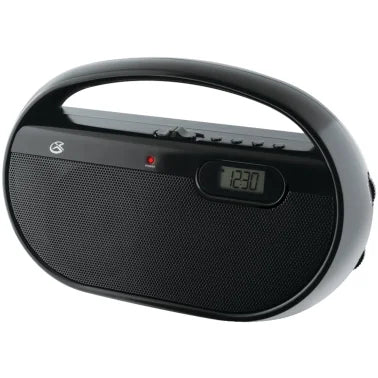 GPX® AM/FM Portable Clock Radio, Black