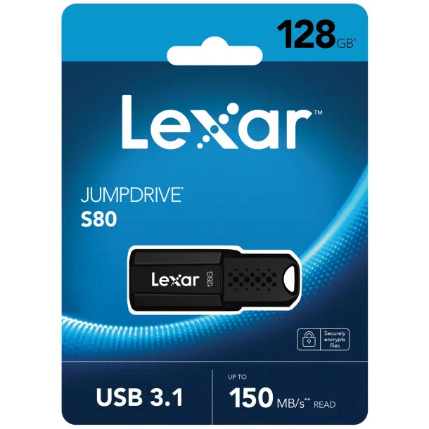 Lexar® JumpDrive® S80 USB 3.1 Flash Drive (128 GB)
