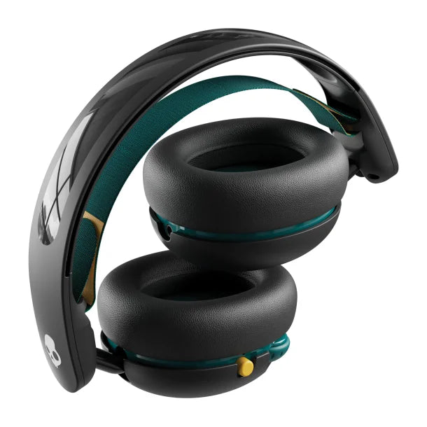 Skullcandy Grom Volume-Limited Bluetooth Kids Over-Ear Headphones with Microphone (Black and Verdigris)