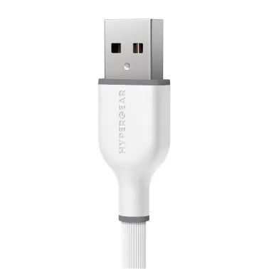 HyperGear® Flexi Pro USB-A to USB-C® Soft-Touch Silicone Charge and Sync Cable, 10 Ft. (White)
