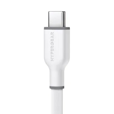 HyperGear® Flexi Pro USB-A to USB-C® Soft-Touch Silicone Charge and Sync Cable, 10 Ft. (White)
