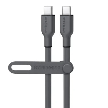 HyperGear® Flexi Pro USB-C® to USB-C® Soft-Touch Silicone Fast Charge and Sync Cable (10 FT)