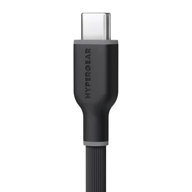 HyperGear® Flexi Pro USB-C® to USB-C® Soft-Touch Silicone Fast Charge and Sync Cable (15 Ft.; Gray)