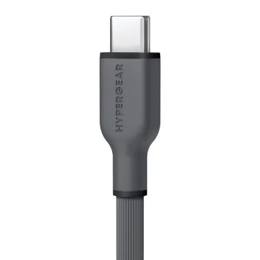 HyperGear® Flexi Pro USB-C® to Lightning® Soft-Touch Silicone Fast Charge and Sync Cable, 10-Ft. (Gray)