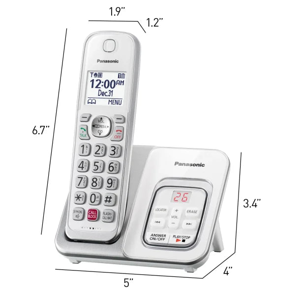 Panasonic KX-TGD83x Series DECT 6.0 Corded Cordless Phone with Answering Machine