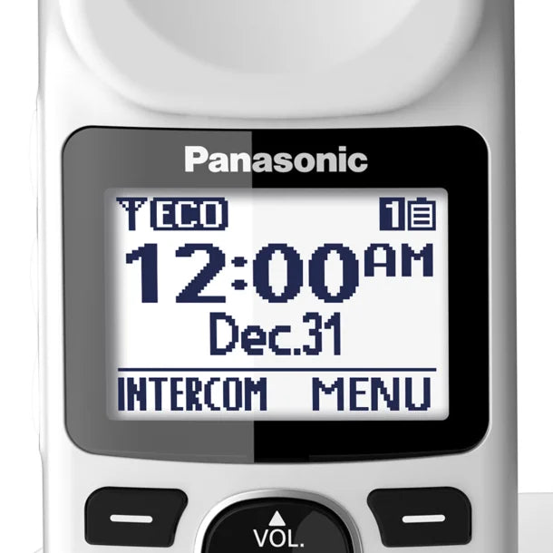 Panasonic KX-TGM420W DECT 6.0 1-Handset Corded Cordless Amplified Phone with Answering Machine and Noise Reduction