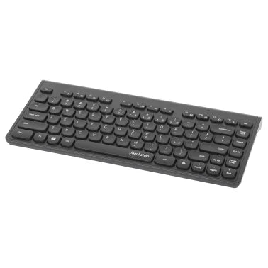Manhattan® Slim Wireless USB Mini Keyboard for PC and Laptop, Black