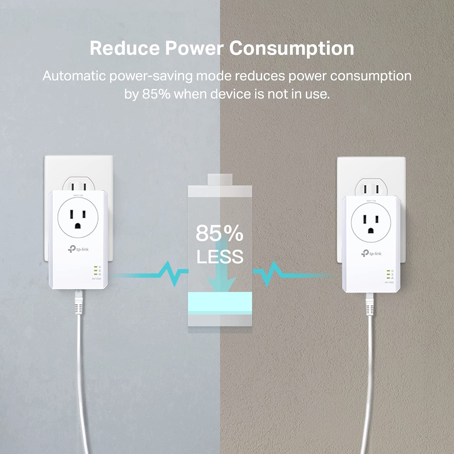 TP-Link TL-PA7017P AV1000 Gigabit Passthrough Powerline Extender Starter Kit