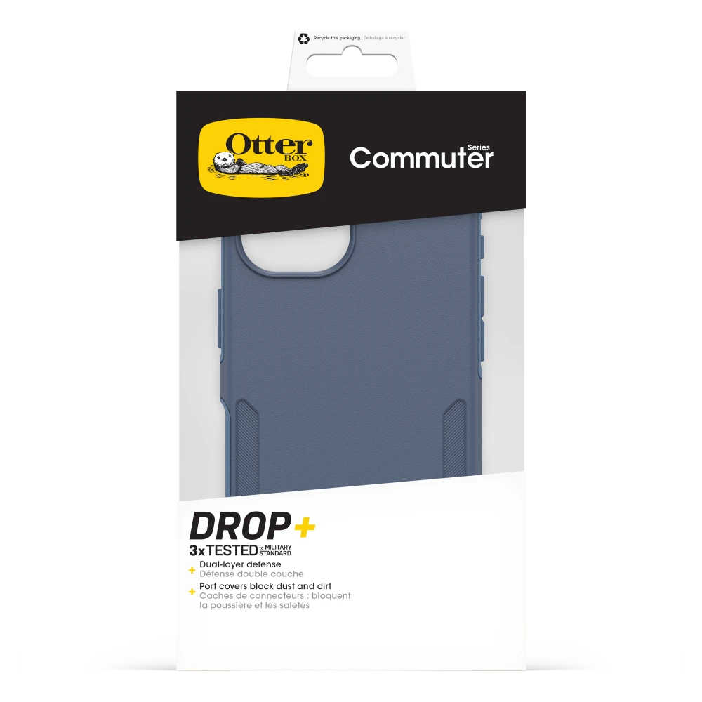 OtterBox - Commuter MagSafe Case for Apple iPhone 16 - Baby Blue Jeans