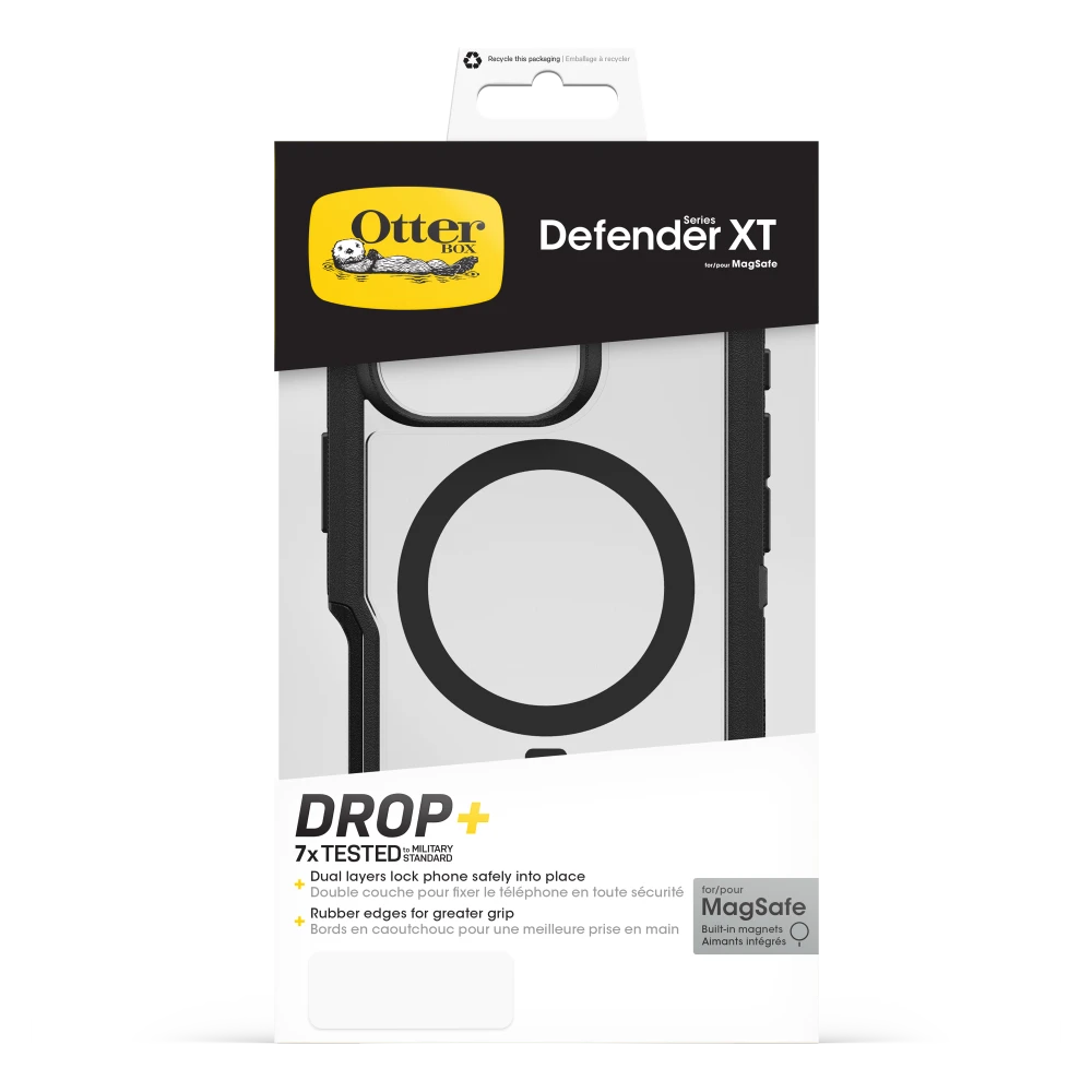 OtterBox - Defender Pro XT Clear MagSafe Case for Apple iPhone 16 Pro - Dark Side