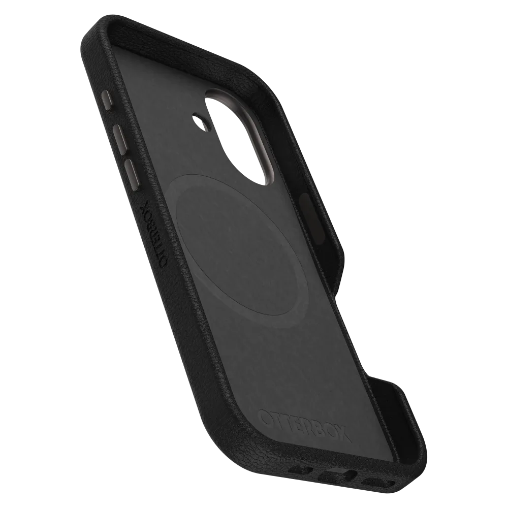 OtterBox - Symmetry Cactus Leather MagSafe Case for Apple iPhone 16 - Noir Ash
