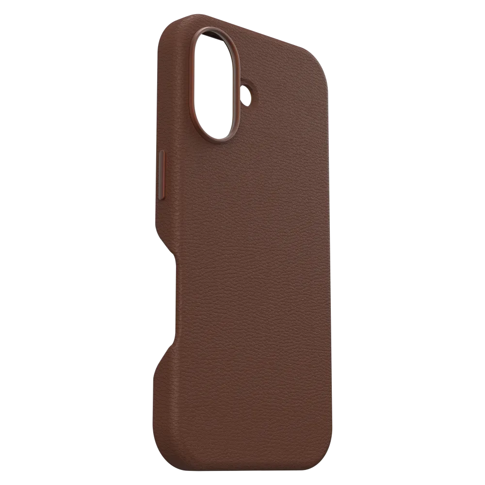 OtterBox - Symmetry Cactus Leather MagSafe Case for Apple iPhone 16 - Rich Adobe