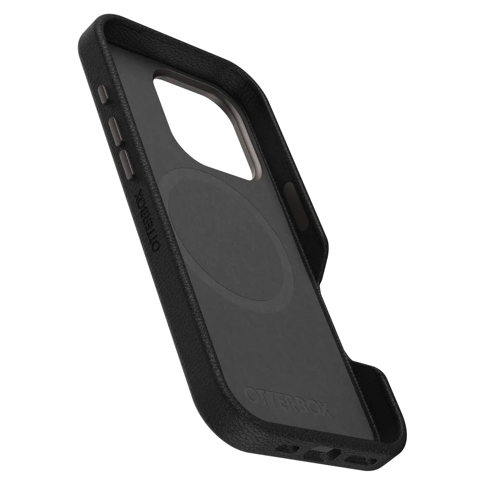 OtterBox - Symmetry Cactus Leather MagSafe Case for Apple iPhone 16 Pro Max - Noir Ash