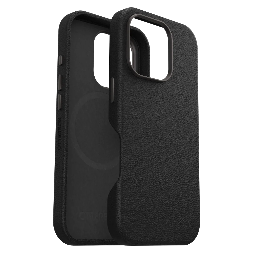 OtterBox - Symmetry Cactus Leather MagSafe Case for Apple iPhone 16 Pro Max - Noir Ash