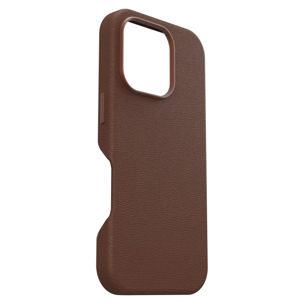 OtterBox - Symmetry Cactus Leather MagSafe Case for Apple iPhone 16 Pro - Rich Adobe