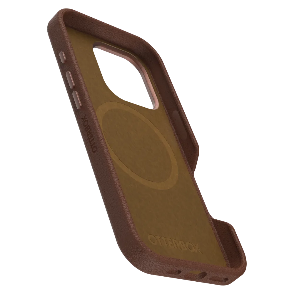 OtterBox - Symmetry Cactus Leather MagSafe Case for Apple iPhone 16 Pro - Rich Adobe