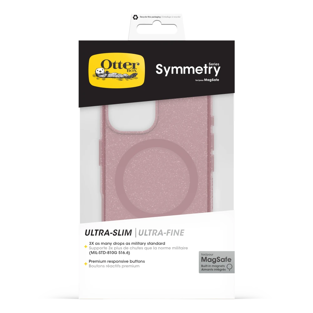 OtterBox - Symmetry Clear MagSafe Case for Apple iPhone 16 - Pink