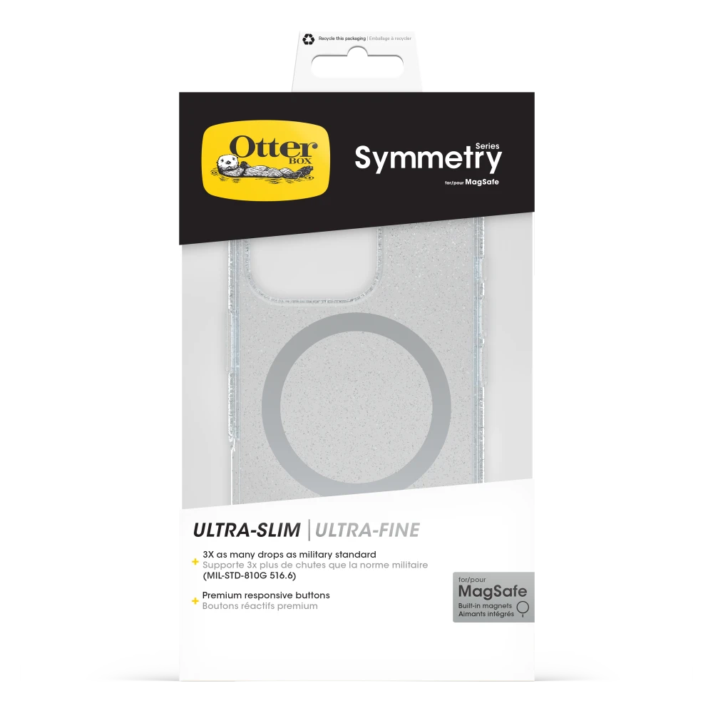 OtterBox - Symmetry Clear MagSafe Case for Apple iPhone 16 Pro - Stardust 3.0
