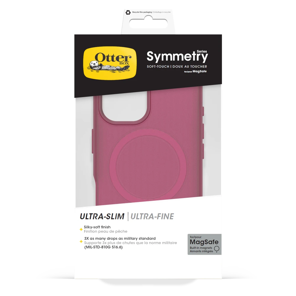 OtterBox - Symmetry Soft-Touch MagSafe Case for Apple iPhone 16 - Glass Heart