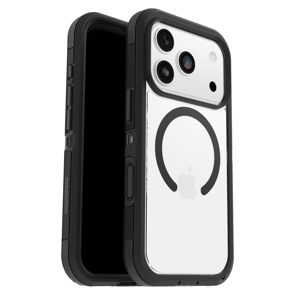 OtterBox - Defender XT Pro Clear MagSafe Case with Camera Control for Apple iPhone 17 Pro - Dark Side