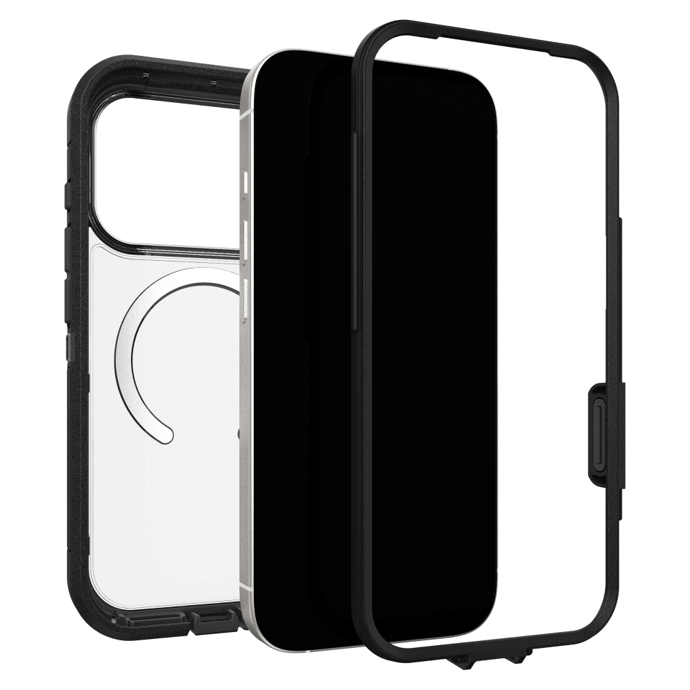 OtterBox - Defender XT Pro Clear MagSafe Case with Camera Control for Apple iPhone 17 Pro - Dark Side