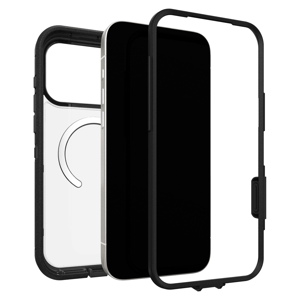 OtterBox - Defender XT Pro Clear MagSafe Case with Camera Control for Apple iPhone 17 Pro Max - Dark Side