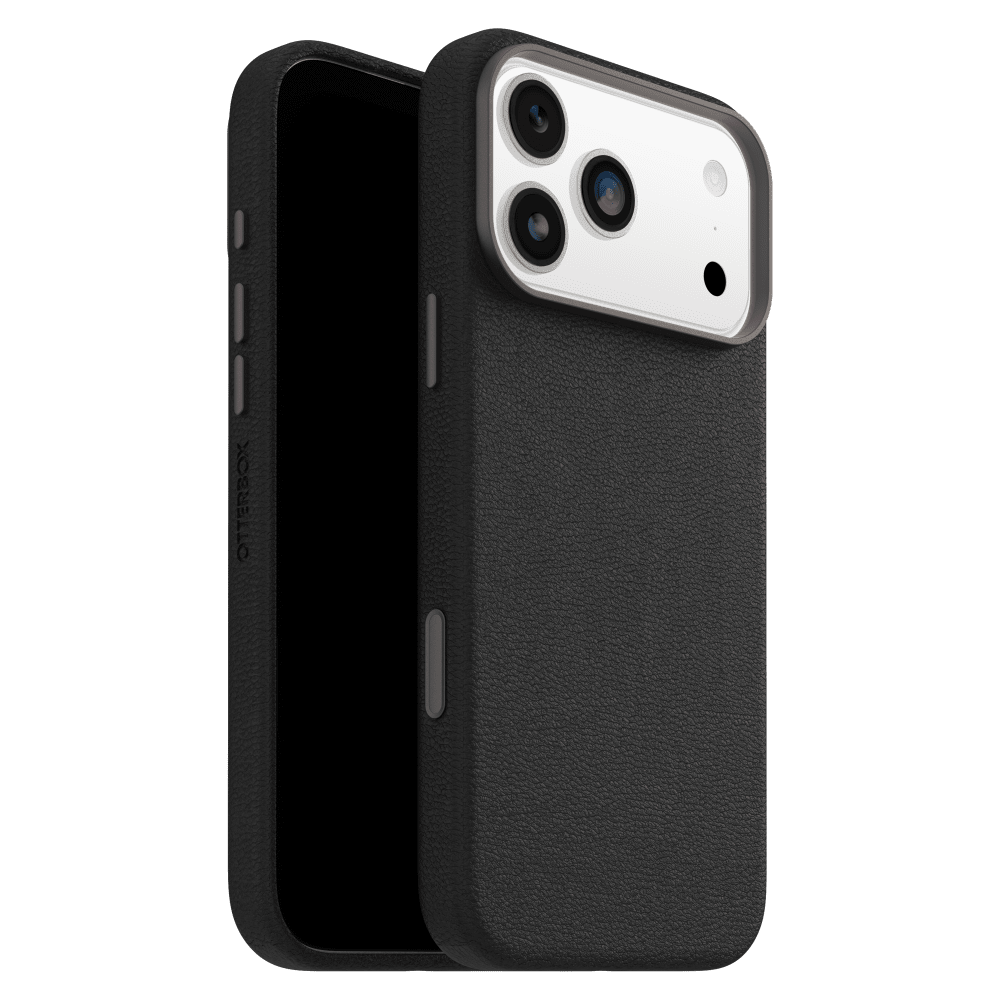 OtterBox - Symmetry Cactus Leather MagSafe Case with Camera Control for Apple iPhone 17 Pro Max - Noir Ash