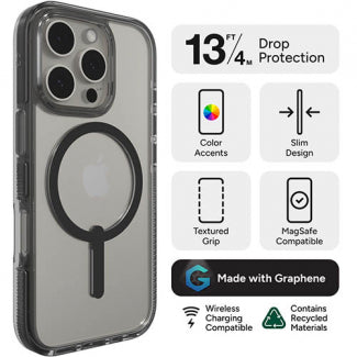 ZAGG - Santa Cruz Snap MagSafe Case Apple iPhone 16 Pro Max - Black