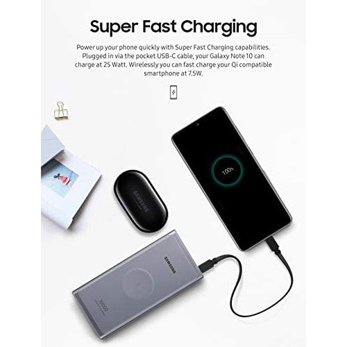 Samsung 10,000mAh Power Bank with Dual USB-C Ports and USB-C Cable