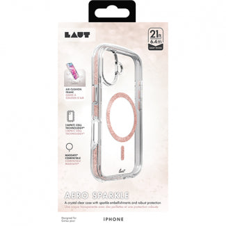 Laut Aero Sparkle for iPhone 16 - Crystal Pink