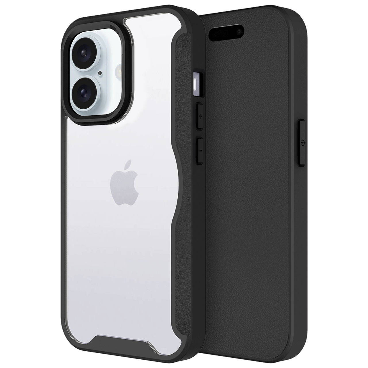 AMPD - TPU / Acrylic Wallet Flip MagSafe Case for Apple iPhone 16 Plus - Black