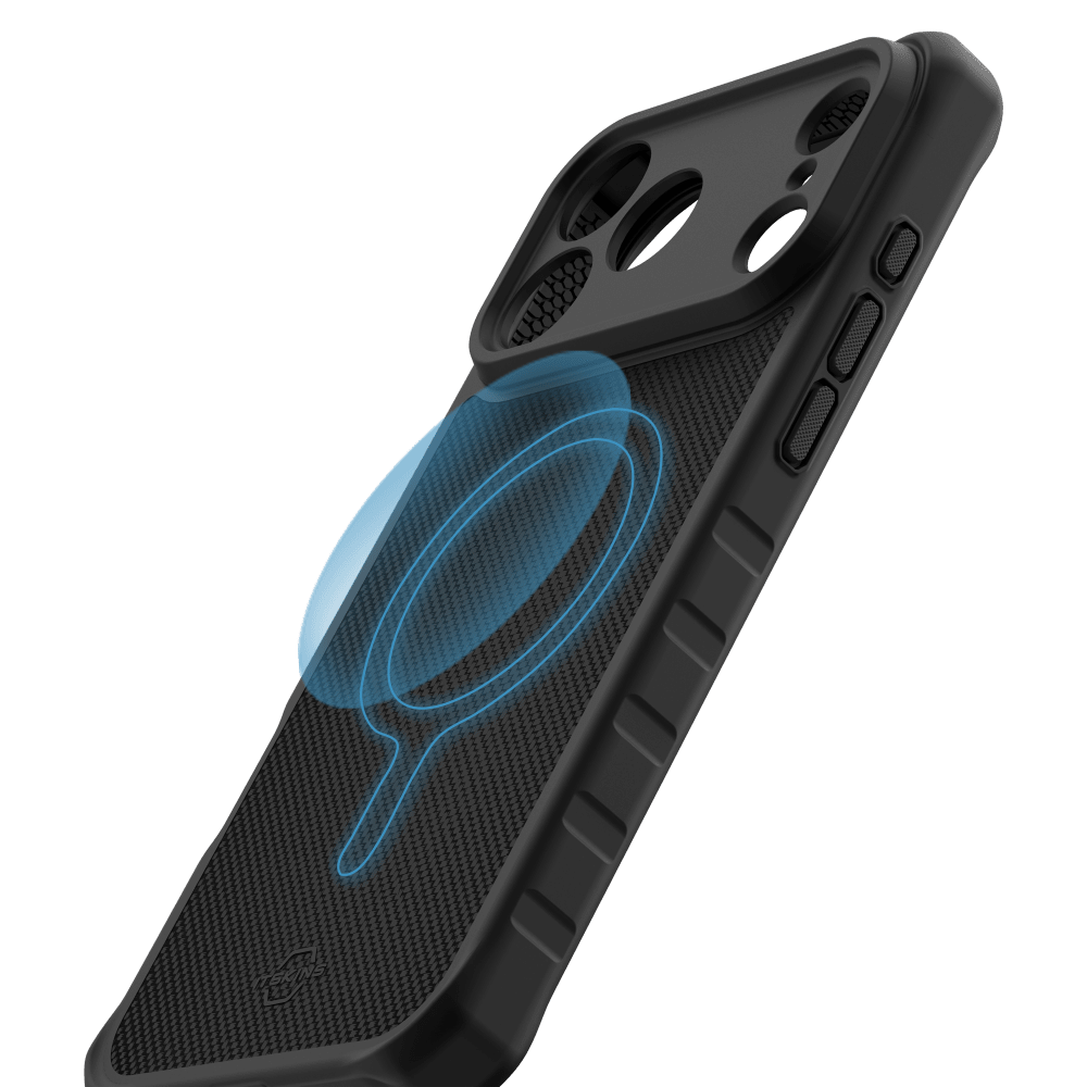 ITSKINS - Hybrid_R Nylon MagSafe Case for Apple iPhone 17 Pro - Black
