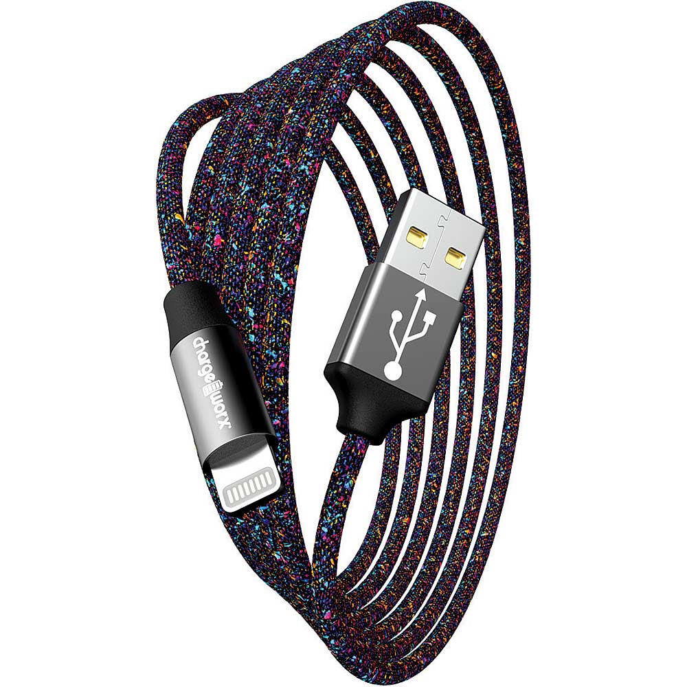 Chargeworx "FlexKnit" 10 FT Lightning Cable (Multicolor)