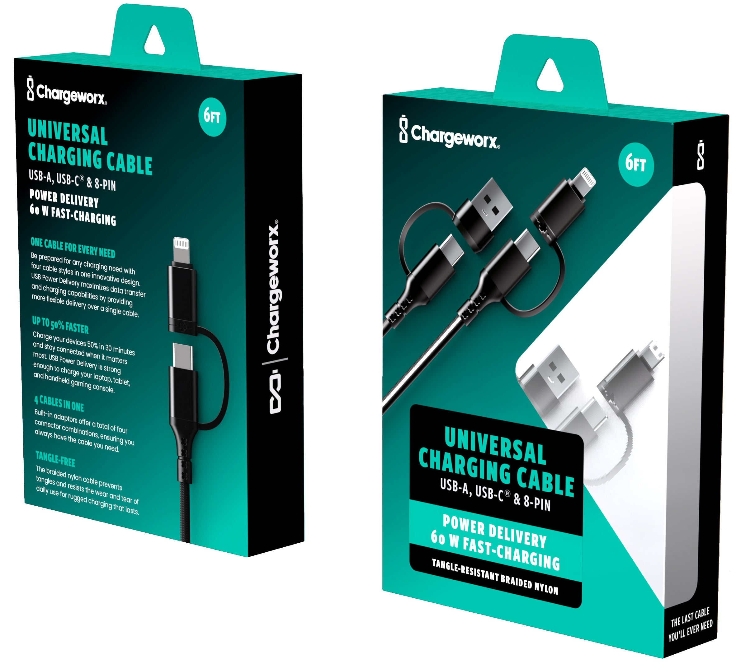 Chargeworx Universal Charging Cable